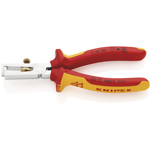 Abisolierzange für Kabel - 11 06 160 - KNIPEX - Stahl / isoliert