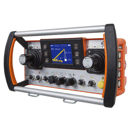 Funkfernsteuerung - spectrum D - HBC-radiomatic - Joystick / Kippschalter / mit Drehknopf