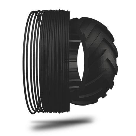 TPU-Filament / für 3D-Drucker - TPU 80 SHORE A - WASP - 2,85 mm / schwarz / weiß