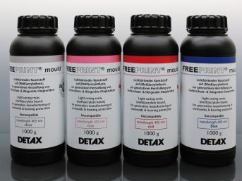 Rotes Harz für 3D-Drucker - Freeprint® mould series - DETAX - blau / für Hörgerät