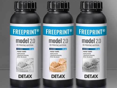 Weißes Harz für 3D-Drucker - FREEPRINT® model 2.0 385 - DETAX - grau / Dental