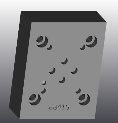 Gusseisen-Grundplatte - EB415 - EUROFLUID HYDRAULIC SRL - rechteckig / Cetop 3 / Cetop 5