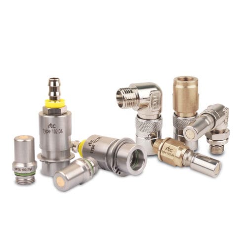 Hydraulikanschluss - 102 series - RTC Couplings GmbH - Schnell / 90°-Winkel / Messing