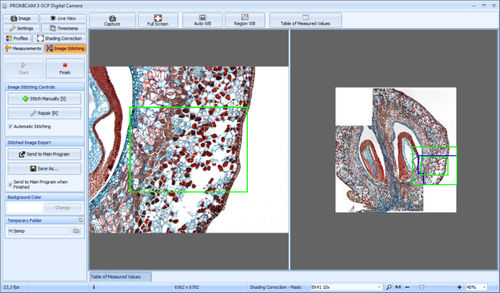 Mess-Softwaremodul - Image Stitching - PROMICRA - Inspektion / Analyse