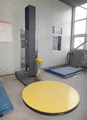 Stretchwickler mit Drehteller - Shenzhen J&D Drinking Water equipment Co Ltd - automatisch / für Getränke / für Lebensmittel