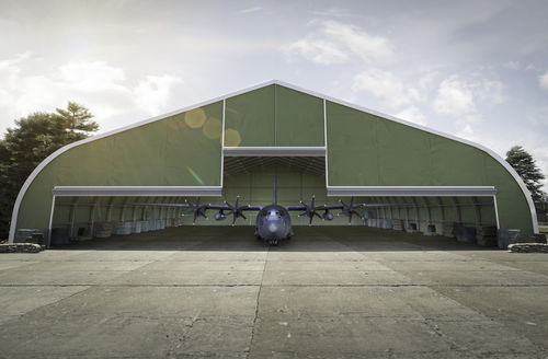 Modulare Halle - pol-plan - temporär / Flugzeug / mit leichter Konstruktion