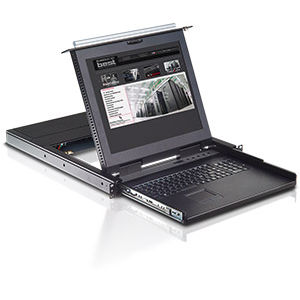 KVM-Switch / mit LCD-Bildschirm - OneView - TECNOSTEEL - mit Tastatur