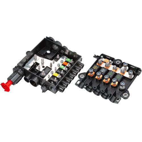 Voll ausgestatteter elektrischer kasten - LEONI - modular / Metall / für Schutzschalter