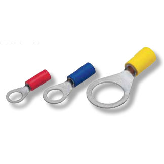 Lötfreier Kabelschuh / Ring - 010 series - Druseidt - rohrförmig / mit PVC Isolierung / Kupfer