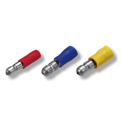 Lötfreier Kabelschuh / außen - 0114 series - Druseidt - Zylinderstecker / rohrförmig / mit PVC Isolierung