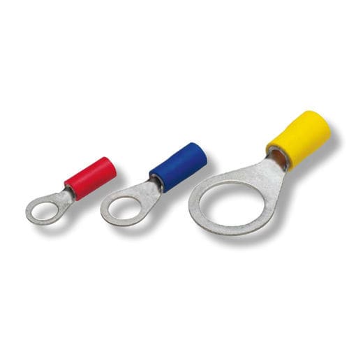 Lötfreier Kabelschuh / Ring - 010 series - Druseidt - rohrförmig / mit PVC Isolierung / Kupfer