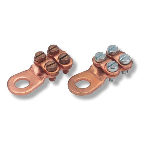 Lötfreier Kabelschuh / mechanische Spannung - 022 series - Druseidt - flach / ohne elektrische Isoliereigenschaften / Kupfer