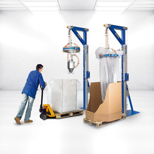Big-Bag-Entleerstation / Schüttgut - Oktomat® ECO - HELIOS Gerätebau für Kunststofftechnik GmbH - Vibration / automatisch / mit Hubvorrichtung