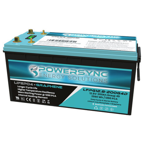 LiFePO4-Batterie - LFPG12.8-200G4D - POWERSYNC Energy Solutions - prismatisch / 12 V / IEC