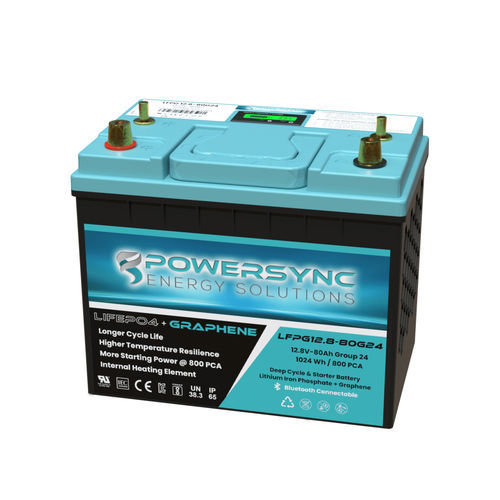 LiFePO4-Batterie - LFPG12.8-80G24 - POWERSYNC Energy Solutions - prismatisch / 12 V / IEC
