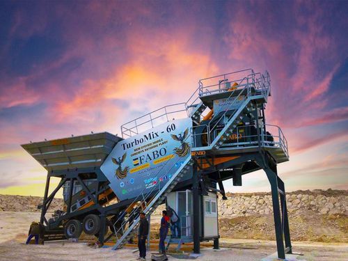 Mobile Betonmischanlage - TURBOMIX-60 - Fabo Crushing Screening & Concrete Plants - automatisch / Doppelwellen