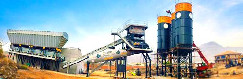 Festinstallierte Betonmischanlage - COMPACT-160 - Fabo Crushing Screening & Concrete Plants - kompakt / mit Bandförderer