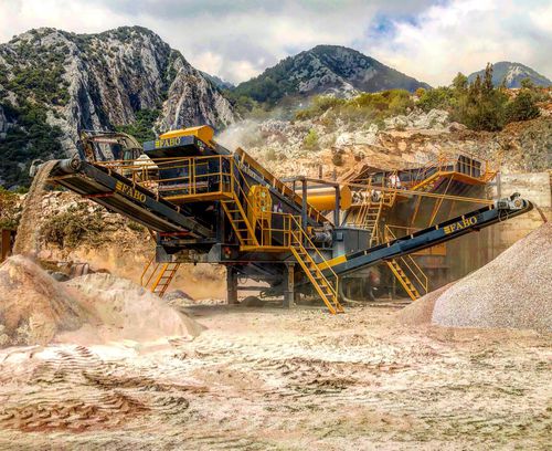 Mahl-und Siebeinheit / Schlag - PRO 100 - Fabo Crushing Screening & Concrete Plants - mobil / hohe Kapazität / für Gestein
