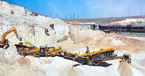 Mahl-und Siebeinheit / Schlag - FTI 130-S &amp; FTS 1560 - Fabo Crushing Screening & Concrete Plants - mobil / hohe Kapazität / auf Raupen