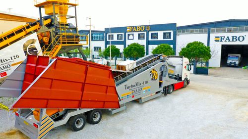 Mobile Betonmischanlage - TURBOMIX-110 - Fabo Crushing Screening & Concrete Plants - automatisch / Doppelwellen