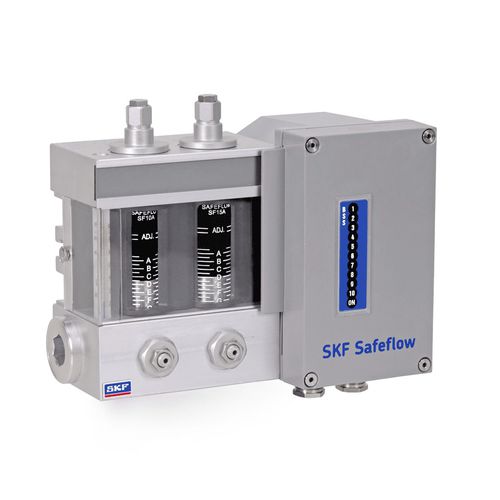 Schwebekörper-Durchflussmesser - Safeflow - SKF Lubrication Systems Germany GmbH - Volumen / für Öl / Aluminium