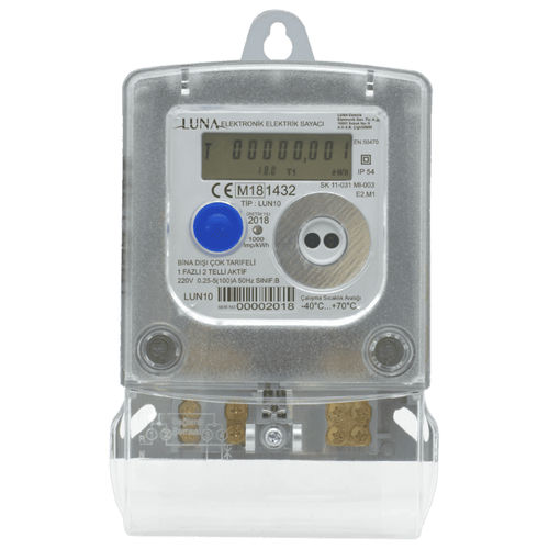 Einphasiger elektrischer Energiezähler - LUN10 - Luna Elektrik - wandmontiert / digital / RS-485