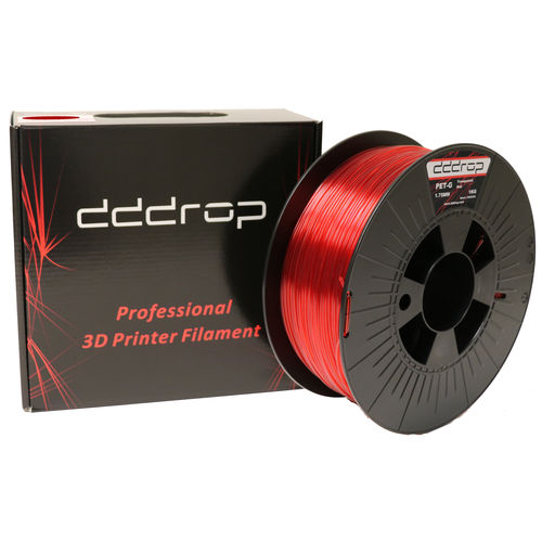 PETG Filamente / für 3D-Drucker - dddrop - 1,75 mm / schwarz / rot