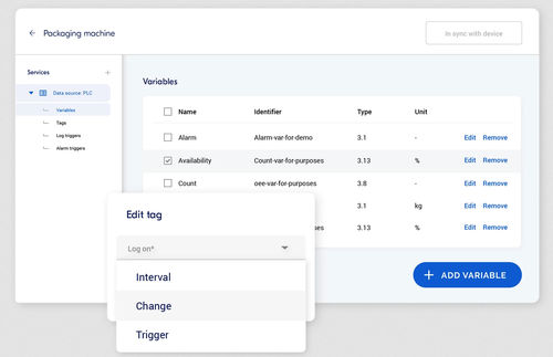 Überwachungs-App - Data Logging - IXON bv - Programmier / Datenregistriergerät / Industrie