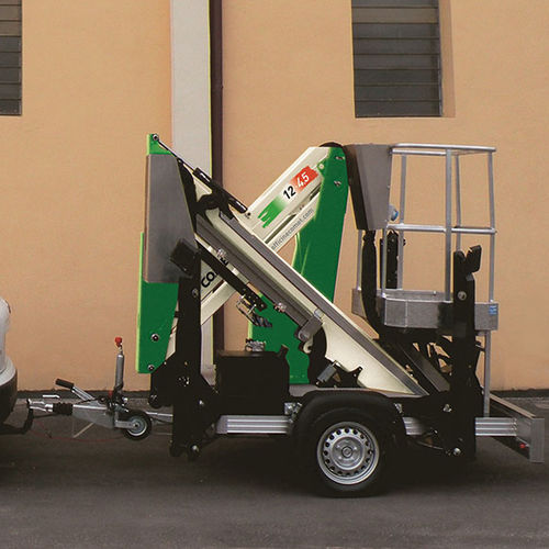 Anhängermontierte Gelenkarbeitsbühne - X TRAILER 12 - CO.ME.T. Officine - elektrisch / hydraulisch / für Außenbereich