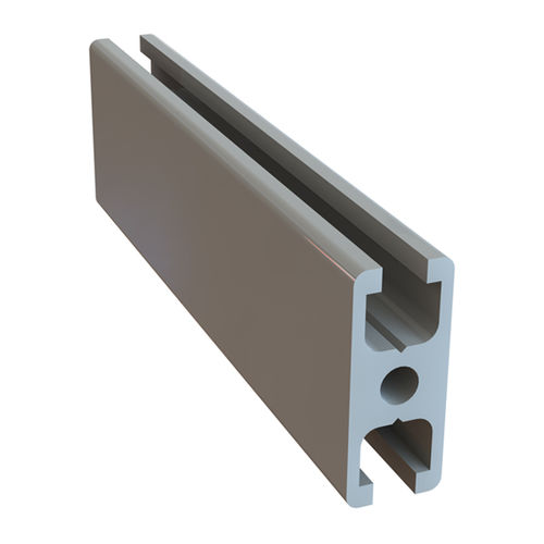 Profil / anodisiertes Aluminium - 1.01.02.0001 - Milper sas - gerillt / rechteckig / für Industrieanwendungen