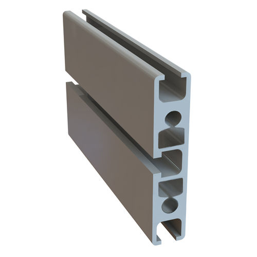 Profil / anodisiertes Aluminium - 1.01.02.0128 - Milper sas - gerillt / rechteckig / für Industrieanwendungen