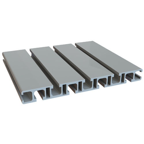 Profil / anodisiertes Aluminium - 1.01.02.0014 - Milper sas - gerillt / flach / rechteckig