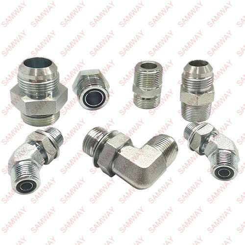 Anschluss mit Metallsockel - WUXI SAMWAY CO.,LTD - hydraulisch / Einschraub / 90°-Winkel