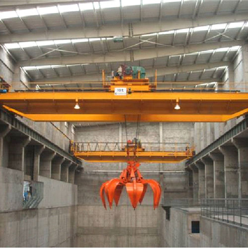 Schalengreifer Brückenkran - QZ - Nucleon (Xinxiang) Crane Co., Ltd. - Zweiträger / mit Leichthebesystem / für Werkstatt