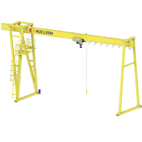 Schienenmontierter Portalkran - MH - Nucleon (Xinxiang) Crane Co., Ltd. - Schweiß / für Werkstatt / Einträger