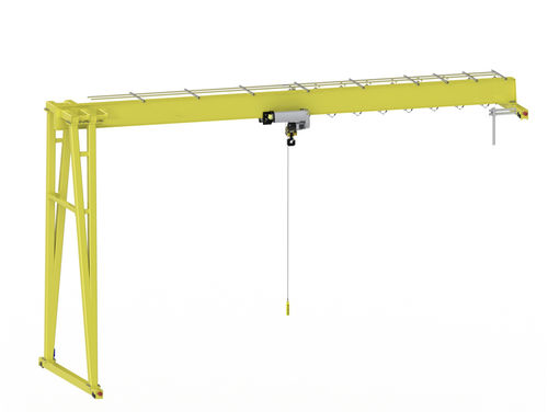 Einträger-Halbportalkran - BMH - Nucleon (Xinxiang) Crane Co., Ltd. - schienenmontiert / für Modulgebäudebau / für Werkstatt