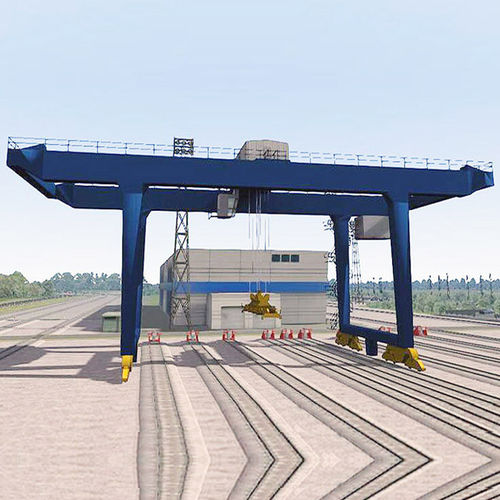 Zweiträger-Portalkran - U  - Nucleon (Xinxiang) Crane Co., Ltd. - schienenmontiert / für Schifffahrtsanwendungen / für Container