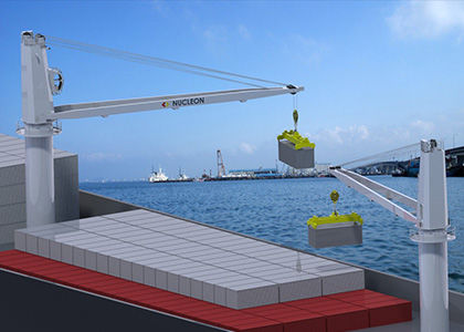 Deckkran - Nucleon (Xinxiang) Crane Co., Ltd. - festinstalliert / Gelenkausleger / für Offshoreanwendung
