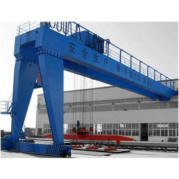 Zweiträger-Halbportalkran - BMG - Nucleon (Xinxiang) Crane Co., Ltd. - schienenmontiert / für Modulgebäudebau / elektrisch
