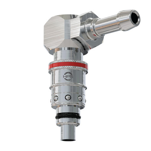 Anschluss mit Ventil - HPS International - hydraulisch / Schnell / 90°-Winkel