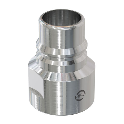 Anschluss mit Volldurchlass - HPS International - hydraulisch / Schnell / verchromter Messing