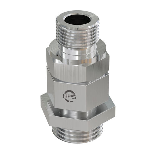 Aussengewinde-Aussengewinde-Reduziernippel / Gewinde - HPS International - für Rohre / hydraulisch / vernickeltes Messing