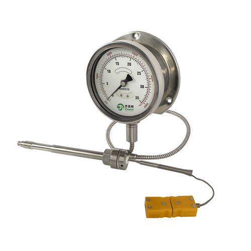 Manometer mit Zifferblatt-Anzeige - PG133 - Zias(Shanghai) IOT Technology Co.,Ltd - Gewinde / Edelstahl / Membran