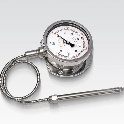 Manometer mit Zifferblatt-Anzeige - PG123 - Zias(Shanghai) IOT Technology Co.,Ltd - Gewinde / Edelstahl / Membran