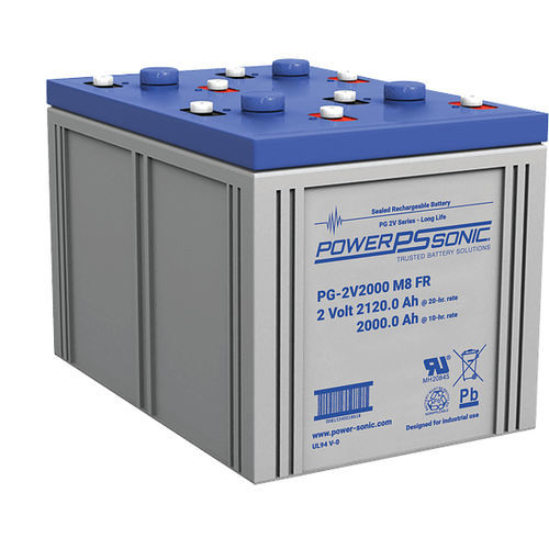 VRLA-Batterie - PG-2V2000 FR - Power-Sonic - rechteckig / 2 V / für USV
