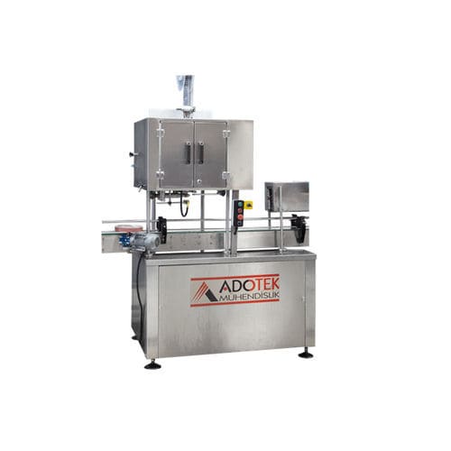 Automatisches Etikettiersystem - ADK 309 - Adotek Machine - für Flaschen / für die Lebensmittelindustrie / für Kosmetikanwendungen