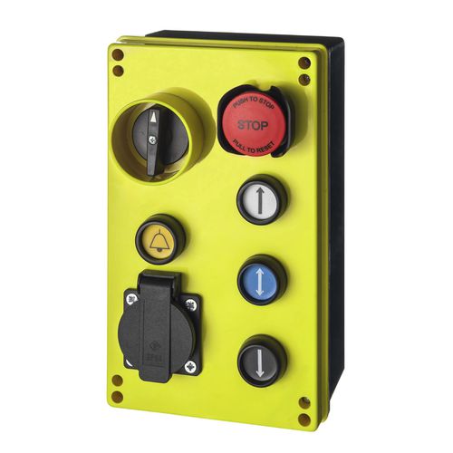 Handbediengerät mit 5 Tasten - EMS Electro Mecanicals Systems - IP65 / Notausschalter / mit LED-Anzeige