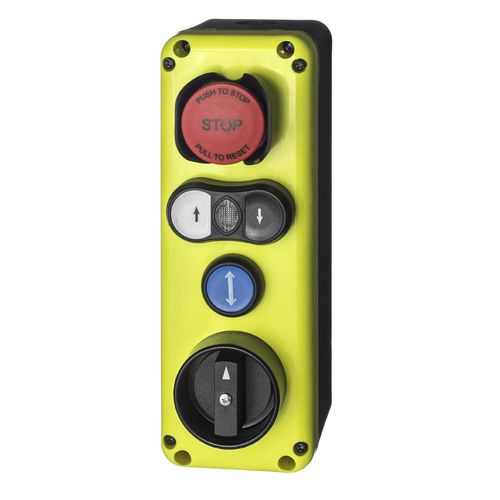 Handbediengerät mit 4 Tasten - EMS Electro Mecanicals Systems - IP65 / Notausschalter / Push-Pull