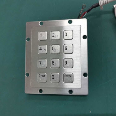 Nummernblock / 12 Tasten - D-8208D - ShenZhen DAVO Electronics Co., Ltd - einbaufähig / Metall / Edelstahl