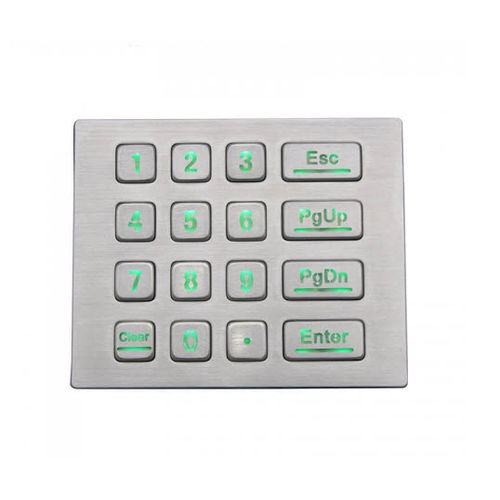 Nummernblock / 16 Tasten - D-8281C - ShenZhen DAVO Electronics Co., Ltd - einbaufähig / Metall / Edelstahl